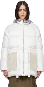 Yves Salomon | White Quilted Down Jacket 3折
