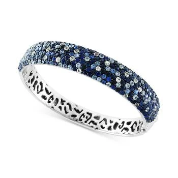 Effy | EFFY® Multi-Sapphire Ombré Bangle Bracelet (13-1/3 ct. t.w.) in Sterling Silver,商家Macy's,价格¥11713