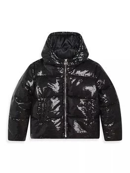Michael Kors | Little Girl's & Girl's Sequined Puffer Jacket,商家Saks Fifth Avenue,价格¥582
