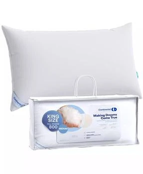 Continental Bedding | Siberian Luxury Down Pillows King Size Pack of 1 - 800 FP Medium,商家Macy's,价格¥2468