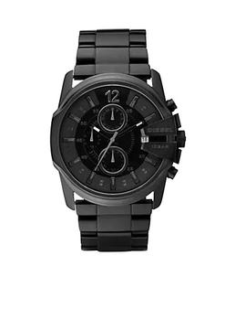 diesel手表北京, Diesel | Blackout Chronograph Black Stainless Steel Bracelet and Face with Round Chronograph Dial商品图片 4折×额外8.5折, 额外八五折