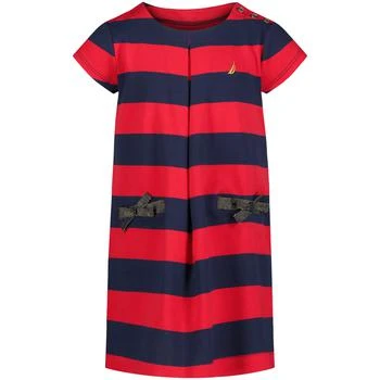 Nautica | Nautica Little Girls Striped Pleat Dress (4-6X) 5.0折