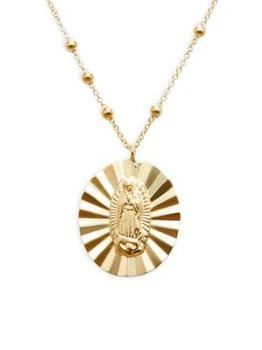 Saks Fifth Avenue | 14K Yellow Gold Virgin Mary Medal Necklace,商家Saks OFF 5TH,价格¥2341