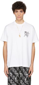 男装burberry t恤, Burberry | 白色 Mythical Alphabet 系列 Small TB 有机棉 T 恤商品图片 