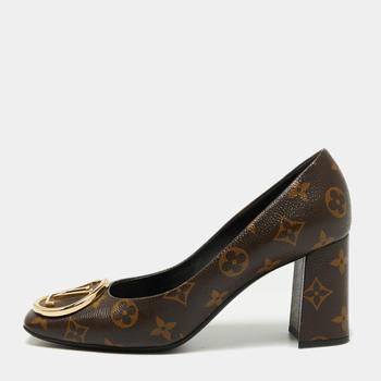 Madeleine Maternity, [二手商品] Louis Vuitton | Louis Vuitton Brown Monogram Canvas Madeleine Pumps Size 38商品图片 9.7折