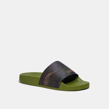 coach鞋男鞋, Coach | Coach Outlet Slide In Signature Canvas With Camo Print商品图片 8.7折