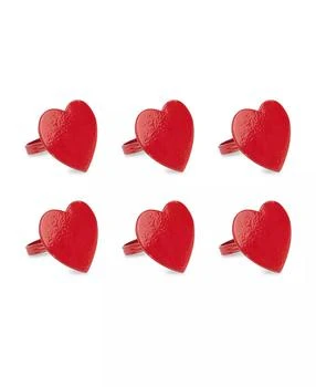 Design Imports | 6-Pc. Heart Napkin Ring Set,商家Macy's,价格¥225