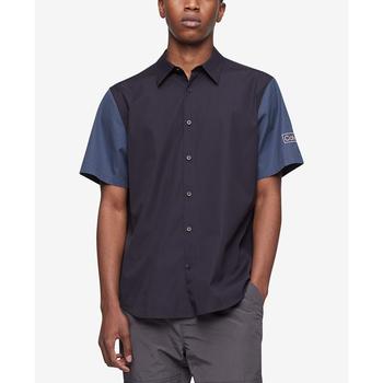 Calvin Klein | Men's Colorblocked Short-Sleeve Shirt商品图片,6折×额外8折, 额外八折