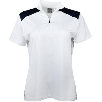 商品Page & Tuttle | Stretch Mock Neck Quarter Zip Short Sleeve Polo Shirt,商家SHOEBACCA,价格¥455图片