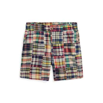 Ralph Lauren | Big Boys Prepster Patchwork Madras Shorts,商家Macy's,价格¥321