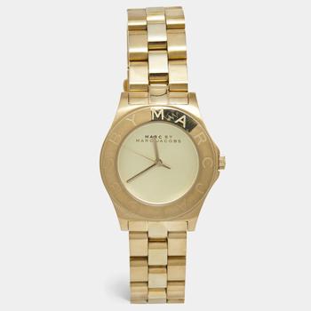 [二手商品] Marc Jacobs | Marc by Marc Jacobs Champagne Gold Plated Stainless Steel Blake MBM3126 Women's Wristwatch 36 mm商品图片,5.4折
