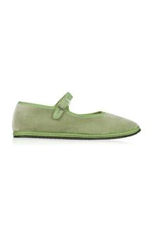 推荐ViBi VENEZiA - Velvet Mary Jane Flats - Green - IT 40 - Moda Operandi商品