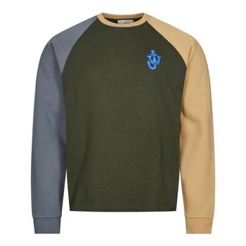 推荐JW Anderson Colour Block Sweatshirt - Green/Multi商品