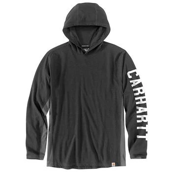 Carhartt | Carhartt Men's Force Relaxed Fit Midweight LS Logo Graphic Hooded T-Shirt 6.5折