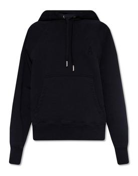 AMI | AMI Logo-Embroidered Drawstring Hoodie商品图片,9.6折