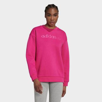 推荐Women's adidas Originals Linear Boyfriend Crewneck Sweatshirt商品