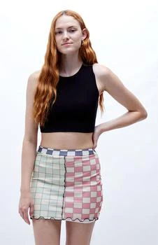 Daisy Street | Mesh Checkered Mini Skirt 6.9折