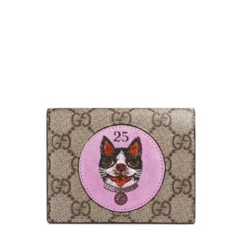 supreme包, Gucci | GG Supreme Card Case Wallet with Bosco Patch商品图片 6.1折