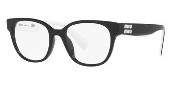 Miu Miu | Demo Square Ladies Eyeglasses MU 02VV 10G1O1 52 3.7折, 满$75减$5, 满减