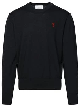 AMI | Black Merino Wool Sweater 9.1折