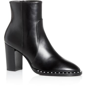推荐Stuart Weitzman Womens Kailee Pearl Patent Leather Zip Up Ankle Boots商品