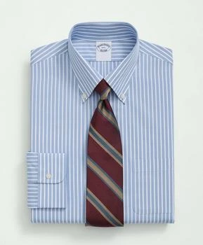Brooks Brothers | Supima® Cotton Poplin Polo Button-Down Collar, Bengal Striped Dress Shirt 