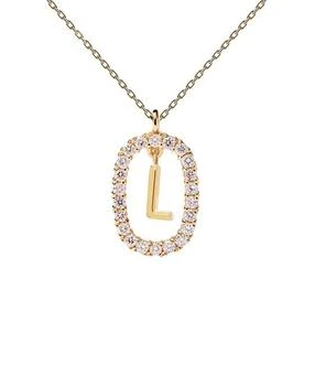 PDPAOLA | Women's Diamonds and Gold Letter Necklace,商家Bloomingdale's,价格¥10468