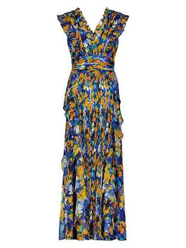 商品BCBG | Printed Pleated Ruffle Gown,商家Saks Fifth Avenue,价格¥2851图片
