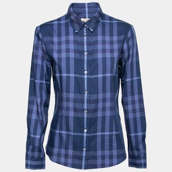 Burberry Brit Dark Blue Check Cotton Long-Sleeve Shirt M product img