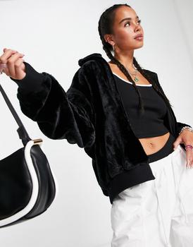 UGG | UGG Laken faux fur jacket in black商品图片,9.5折×额外9.5折, 额外九五折