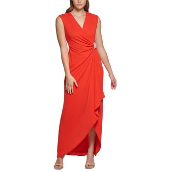 商品Calvin Klein | Scuba-Crepe Faux-Wrap Gown,商家Macy's,价格¥1683图片