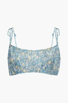 Zimmermann | Pleated floral-print linen bra top,商家THE OUTNET US,价格¥618
