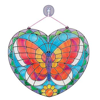 推荐Butterfly Stained Glass Sticker Craft - Ages 5+商品