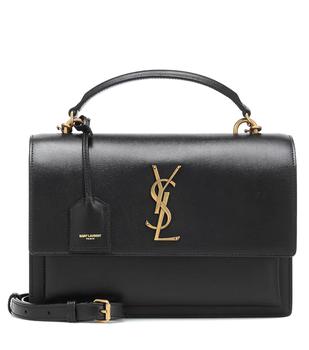 Yves Saint Laurent | Sunset Monogram Medium leather shoulder bag商品图片,