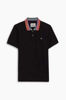 推荐Striped cotton-piqué polo shirt商品