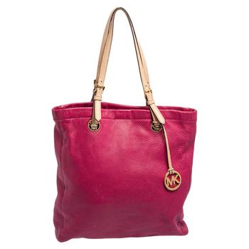 推荐MICHAEL Michael Kors Magenta Leather North South Tote商品