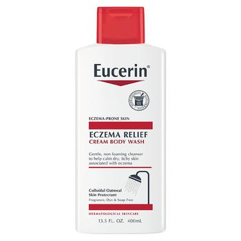 Eucerin | Eczema Cream Body Wash商品图片,满$60享8折, 满$80享8折, 满折