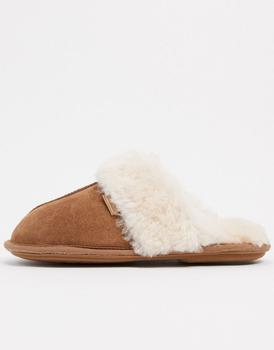 推荐Sheepskin by Totes mule slippers in chestnut商品