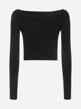 Alice + Olivia | Jeanne ribbed viscose blend sweater商品图片,额外8折, 额外八折