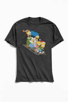 男装Urban Outfitters, Urban Outfitters | The Simpsons Sled Family Tee商品图片 额外9.5折, 额外九五折