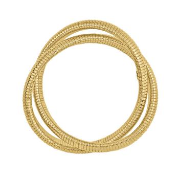 商品And Now This | 18K Gold-Plated Interlocking Stretch Bracelet,商家Macy's,价格¥256图片