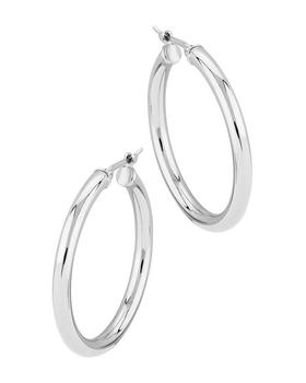商品Small Hoop Earrings in 14K White Gold - 100% Exclusive图片