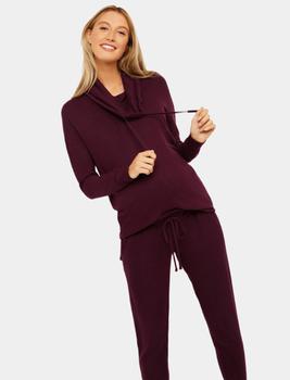 Madeleine Maternity, Motherhood Maternity | Hacci Cowl Neck Maternity Long Sleeve Tunic商品图片 