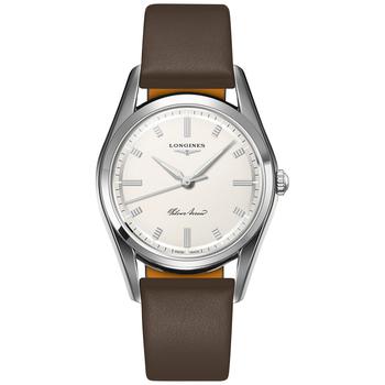 Longines | Women's Swiss Automatic Heritage Classic Brown Leather Strap Watch 38mm商品图片,