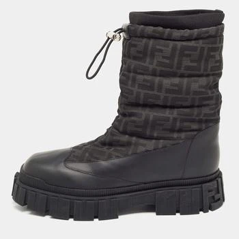 推荐Fendi Black Fabric and Leather Snow Boots Size 42商品