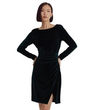 推荐Velvet Puff-Sleeve Cocktail Dress商品