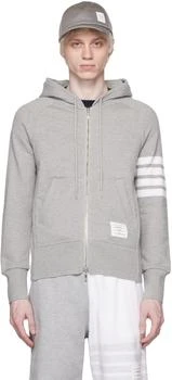 Thom Browne | Gray 4-Bar Hoodie 