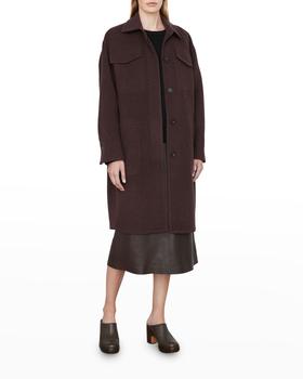 vince大衣, Vince | Double Wool Long Shirt Coat商品图片 