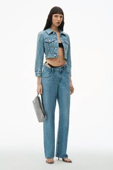 Alexander Wang | ASYMMETRICAL BIKINI LAYER JEANS,商家alexanderwang,价格¥1926