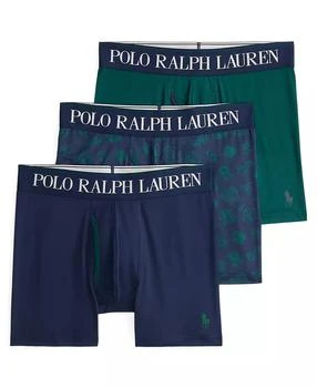 Ralph Lauren | Men's 3-Pack Cooling Microfiber Elastic Waist Boxer Briefs,商家Macy's,价格¥401